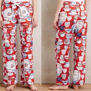 Anthropologie Lilka Flannel Teatime Pajama Pants Size Small